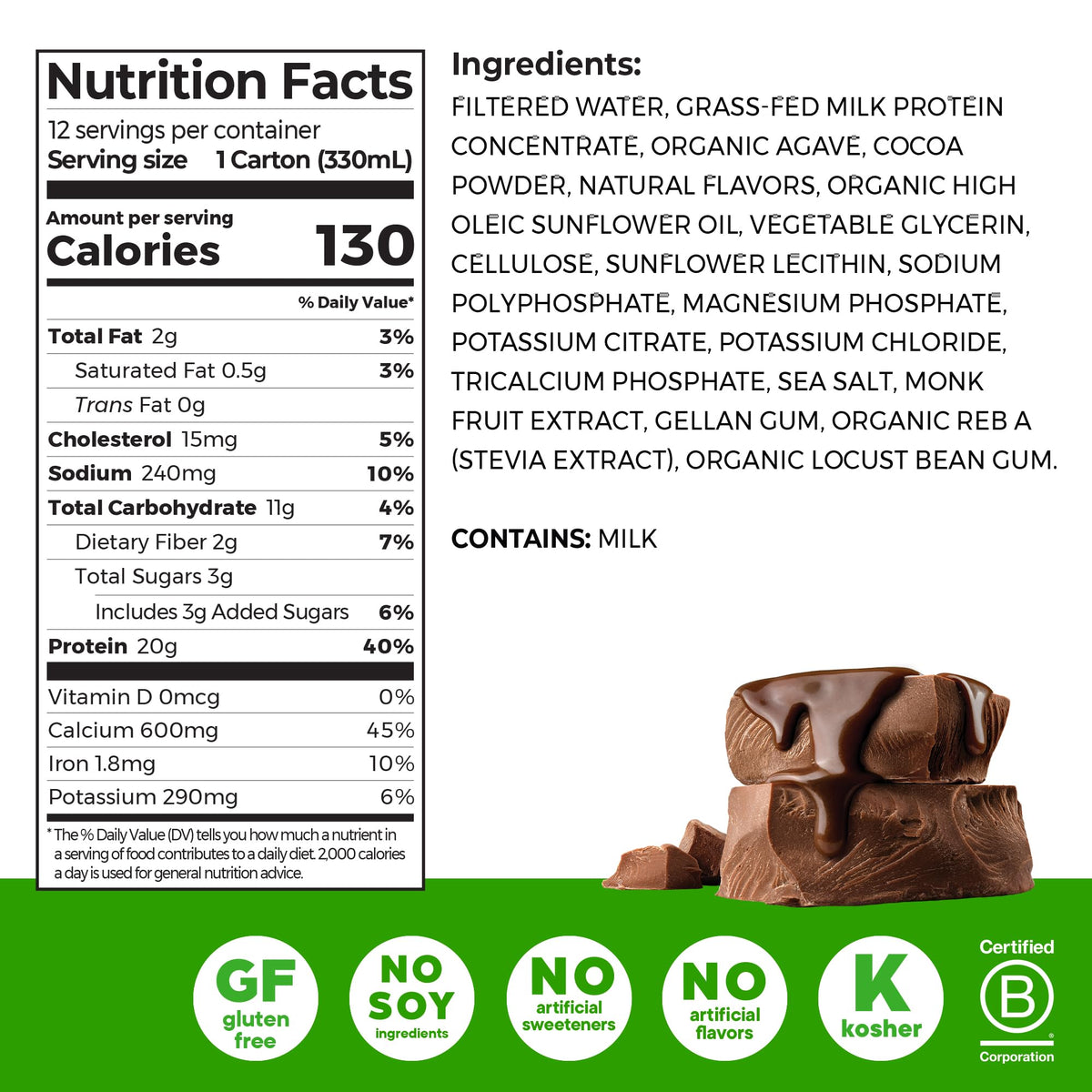 Chocolate High Protein Shake 11 oz 12pk M25392
