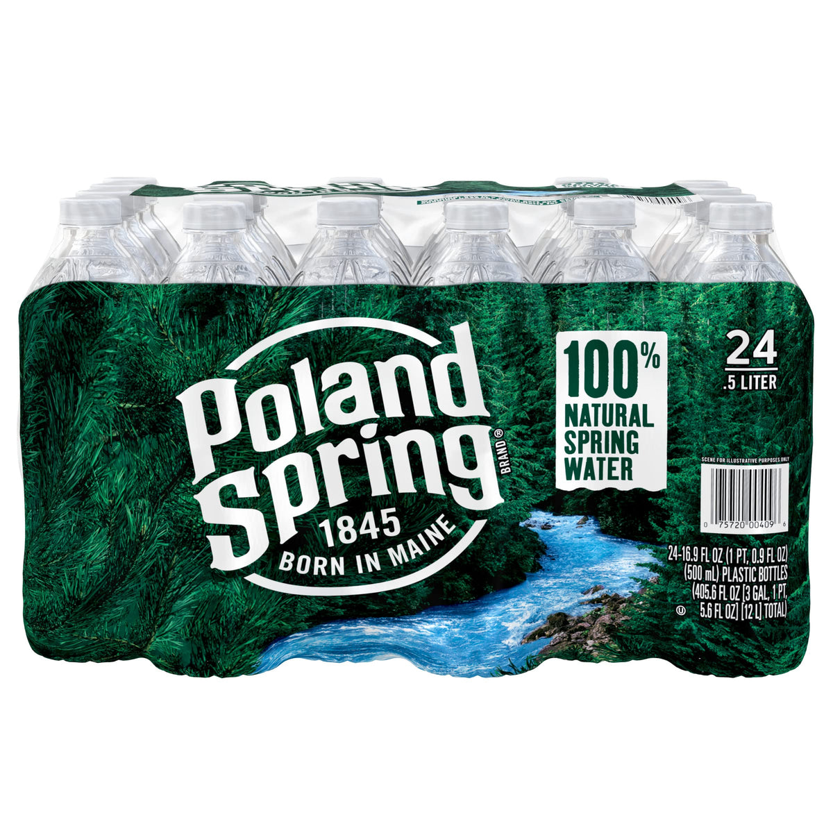 100% Natural Spring Water 16.9 fl oz 24 Pack Q189571