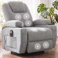 360° Swivel Rocker Recliner Chair with Massage U58213