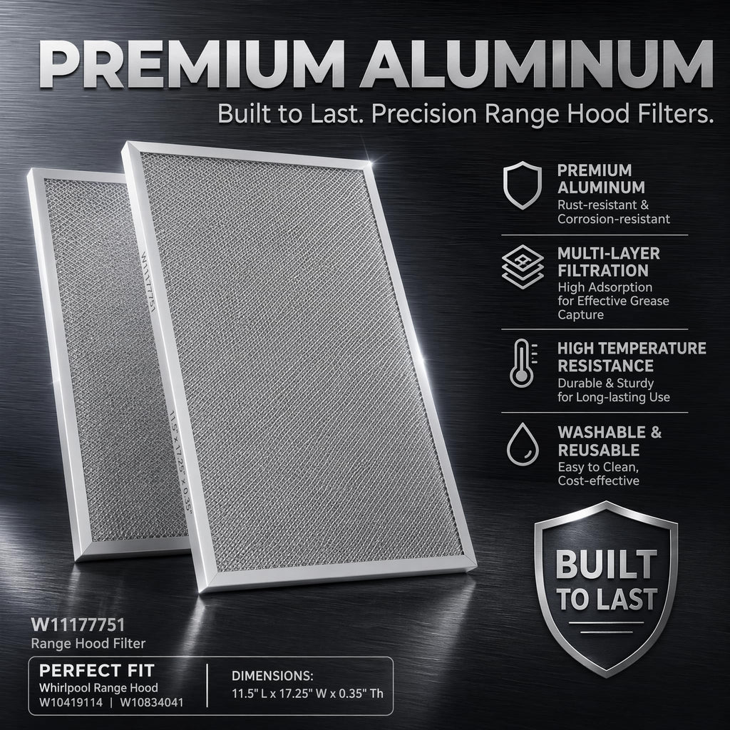 Aluminum Mesh Range Hood Filter 11.5"x17.25" 2 Pack N197191
