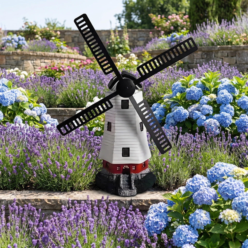 Solar Powered LED Lighthouse Garden Statue C1723